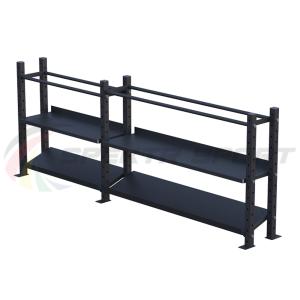 Купить Модульный стеллаж для гантелей, гирь и медболов 3180х430х1200 (2 секции) в Уссурийске 